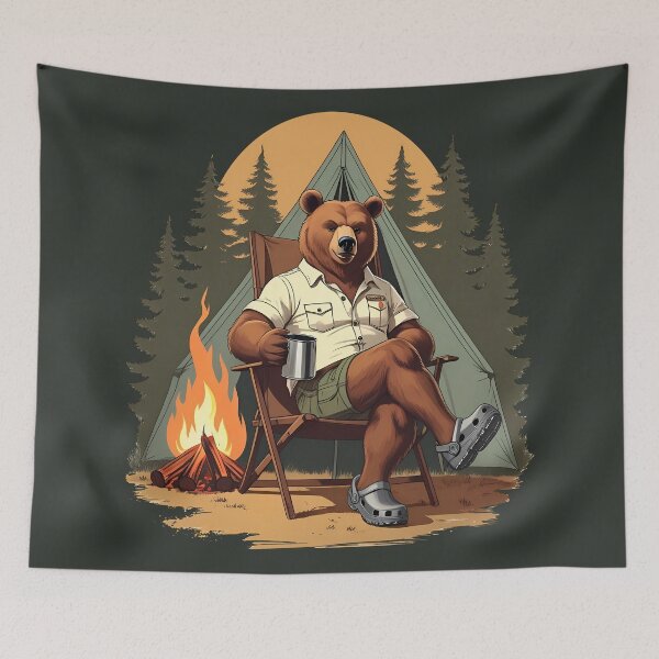Item preview, Camping Bear, Let's Camp Like a Pro designed and sold by QuirkySpark.