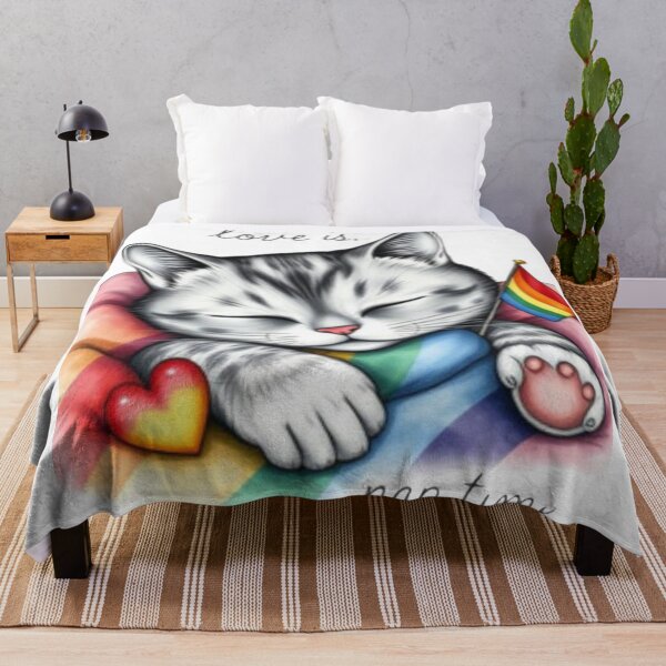 Item preview, Love Is Nap Time – Pride Cat designed and sold by Iuqiune.