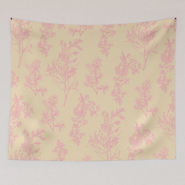 Item preview, Botanical Cottage Floral Pattern in Cream Pink designed and sold by kierkegaard.