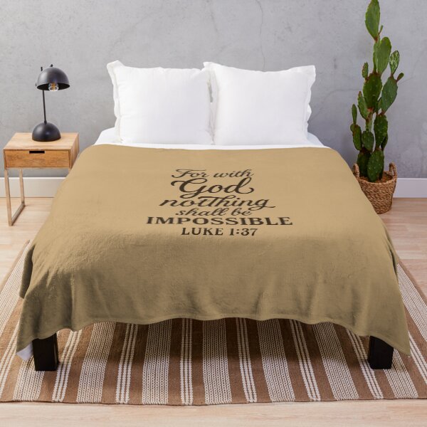 Item preview, FOR WITH GOD NOTHING SHALL BE IMPOSSIBLE – Luke 1:37 designed and sold by The Melanic.