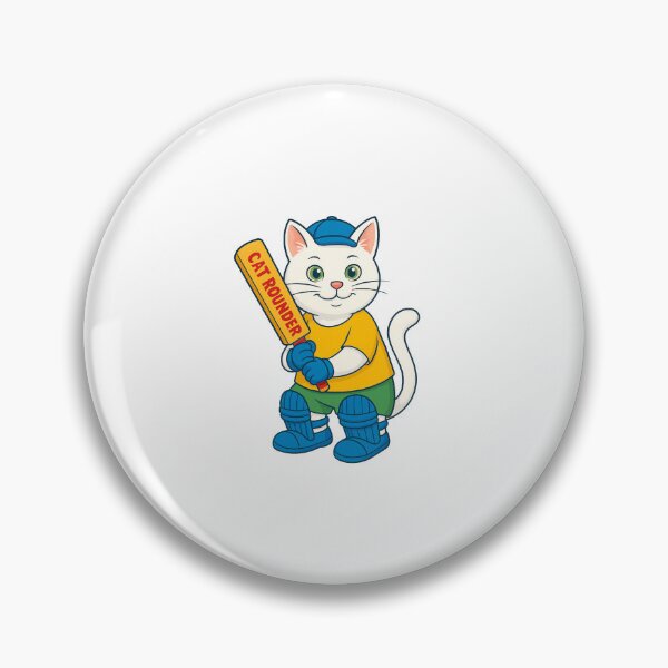 Item preview, cricketer Catrounder Cat designed and sold by UniqueDesignHub.