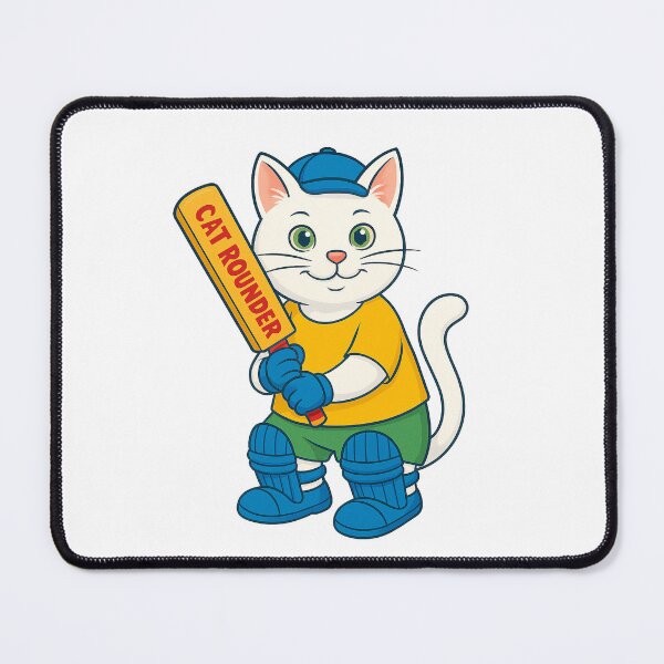 Item preview, cricketer Catrounder Cat designed and sold by UniqueDesignHub.