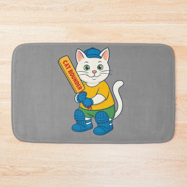 Item preview, cricketer Catrounder Cat designed and sold by UniqueDesignHub.