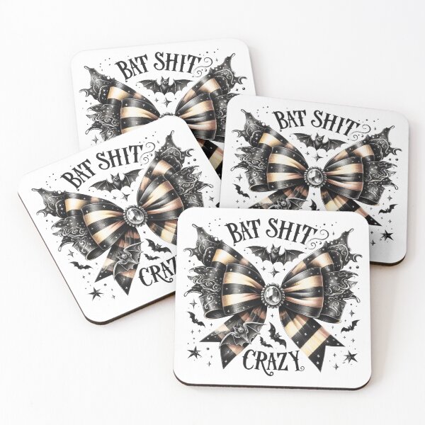 Item preview, Bat Sh*t Crazy – Gothic Bow & Bats Aesthetic Design designed and sold by Bellaleo21.