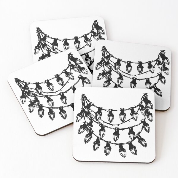 Item preview, Christmas String Lights – Festive Holiday Ink Drawing designed and sold by inkoutninja.