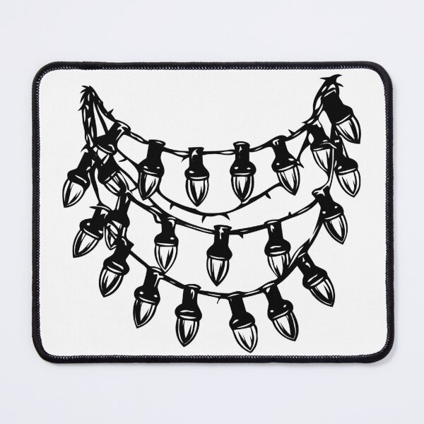 Item preview, Christmas String Lights – Festive Holiday Ink Drawing designed and sold by inkoutninja.