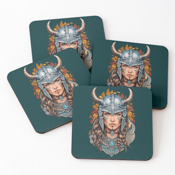 Item preview, Valkyrie Viking Waifu Pinup Warrior retro vintage art designed and sold by BorgSpareParts.