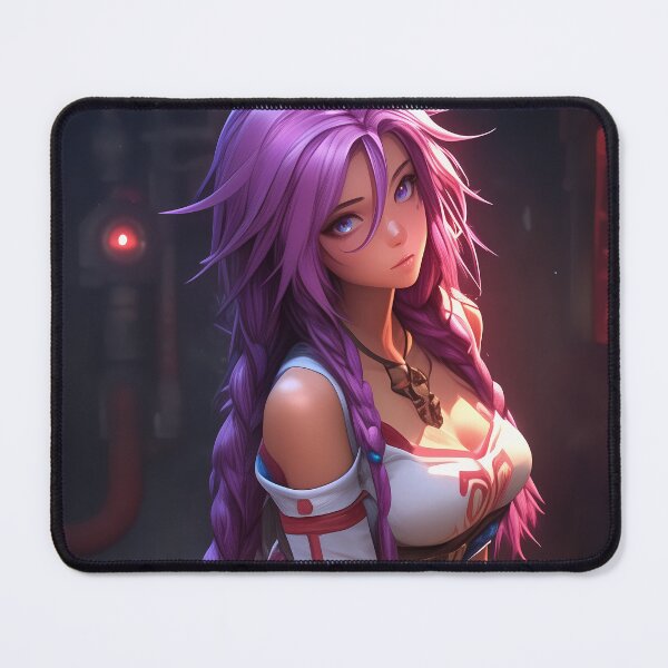 Item preview, Anime Girl Purple Braided Hair Woman Steampunk Outfit Industrial Setting Character designed and sold by juniorcastros.