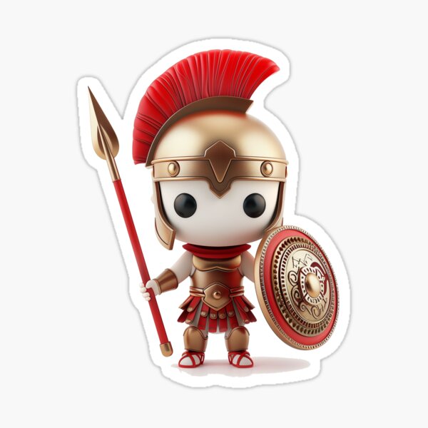 Item preview, Cute Warrior in Golden Armor designed and sold by GoldenChiArt.