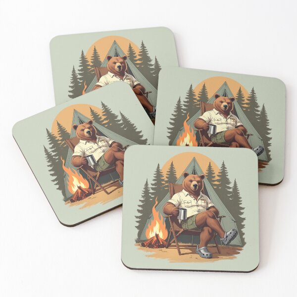 Item preview, Cool Camping Papa Bear, Let's Camp Like a Pro designed and sold by QuirkySpark.