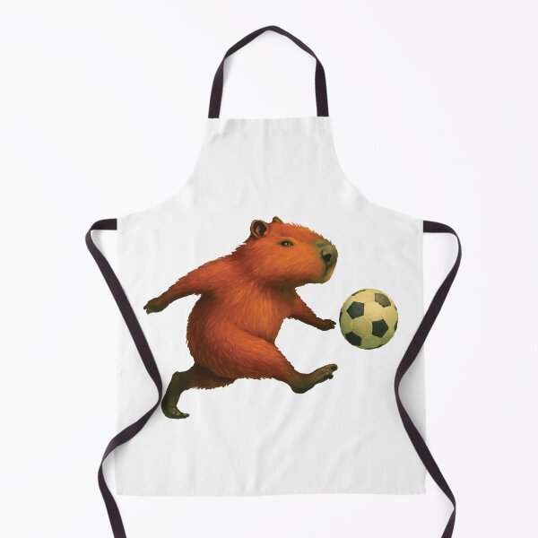 Item preview, Capybara Playing Football designed and sold by CuteArtPack.