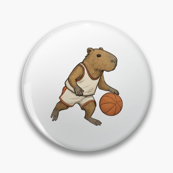 Item preview, Capybara Playing Basketball designed and sold by CuteArtPack.