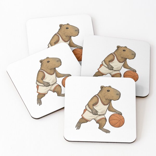 Item preview, Capybara Playing Basketball designed and sold by CuteArtPack.