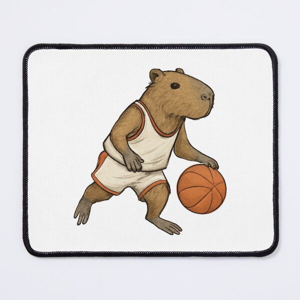 Item preview, Capybara Playing Basketball designed and sold by CuteArtPack.