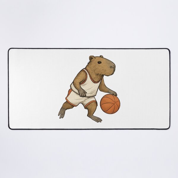 Item preview, Capybara Playing Basketball designed and sold by CuteArtPack.