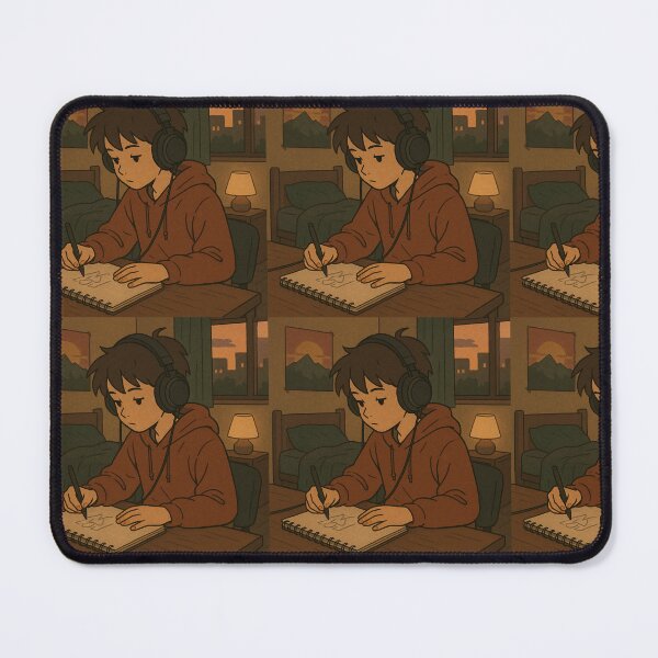 Item preview, Lo-fi character with headphones drawing designed and sold by Priyan96.