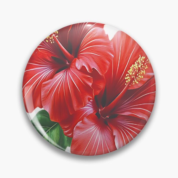 Item preview, Red Hibiscus Print  - sticker designed and sold by BASFARFASHION.