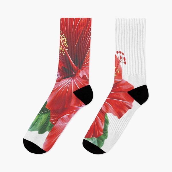 Item preview, Red Hibiscus Print  - sticker designed and sold by BASFARFASHION.