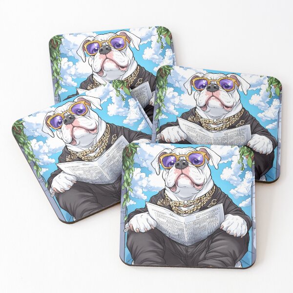 Item preview, Animal Toilet Bulldog Reading Newspaper Sporting Gold Chains Island Vibe designed and sold by juniorcastros.
