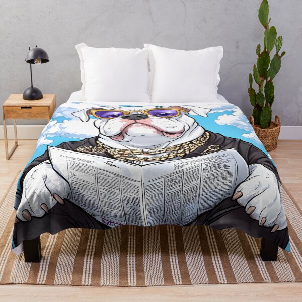 Item preview, Animal Toilet Bulldog Reading Newspaper Sporting Gold Chains Island Vibe designed and sold by juniorcastros.