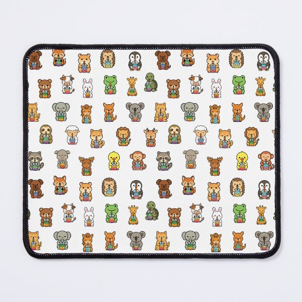 Item preview, Boba Buddies | Cute Animal Bubble Tea Pattern by DBSartdesigns designed and sold by DBSartdesigns.