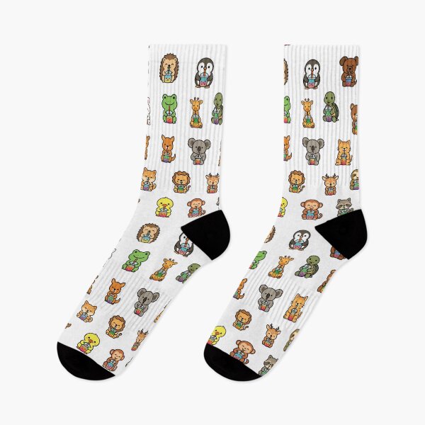 Item preview, Boba Buddies | Cute Animal Bubble Tea Pattern by DBSartdesigns designed and sold by DBSartdesigns.