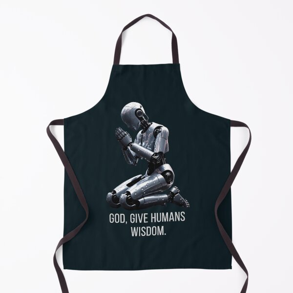 Item preview, The Robot's Prayer: God, give humans wisdom. designed and sold by Dakson Design - Fantasy Art.