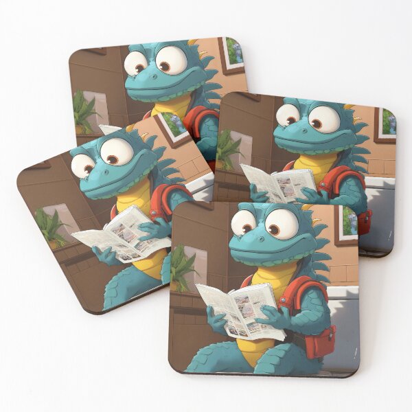 Item preview, Animal Toilet Curious Playful Backpacked Iguana Enjoys Morning News Ritual designed and sold by juniorcastros.