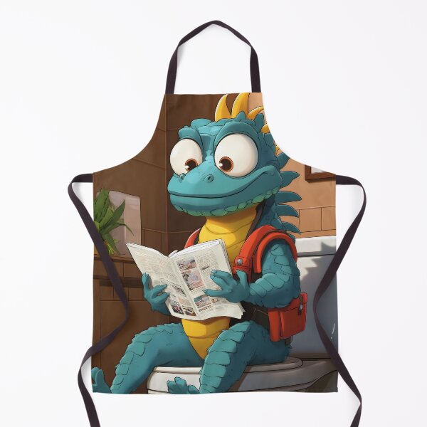 Item preview, Animal Toilet Curious Playful Backpacked Iguana Enjoys Morning News Ritual designed and sold by juniorcastros.
