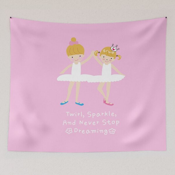 Item preview, Ballet Twins Kids T-Shirt – "Twirl, Sparkle, and Never Stop Dreaming designed and sold by cpop-studio.
