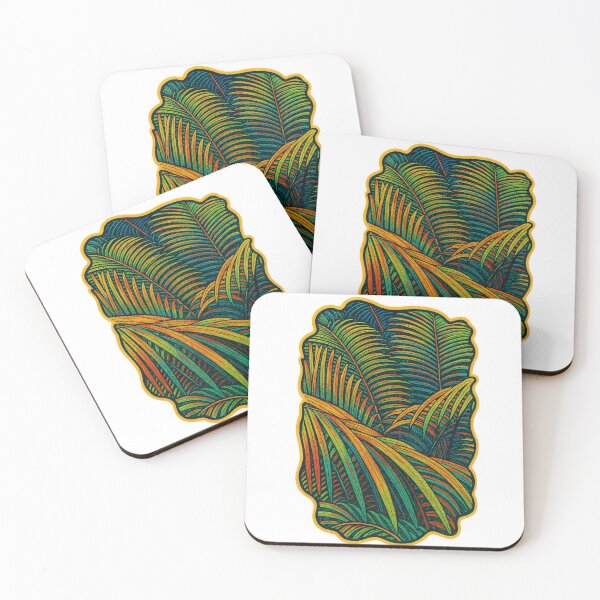 Item preview, Tropical Jungle Leaves | Vibrant Nature Energy - Rainforest Sticker designed and sold by GEEEN.