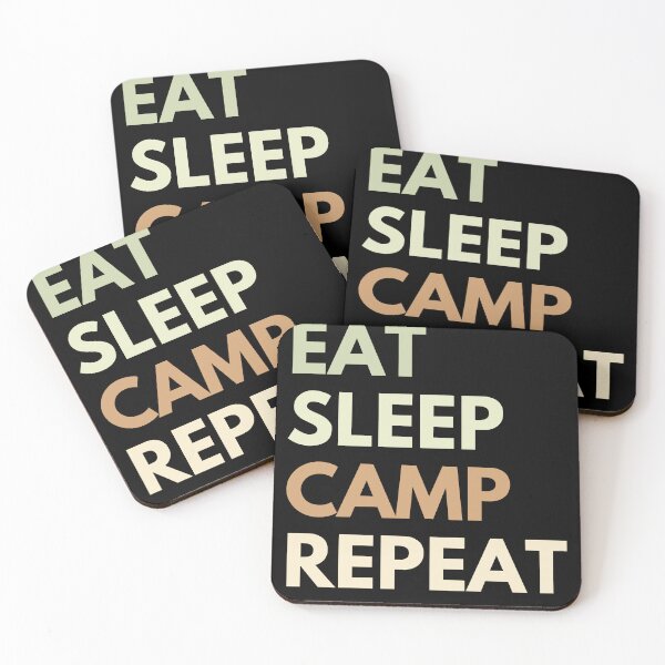 Item preview, Eat Sleep Camp Repeat designed and sold by AmmarSherJaan.