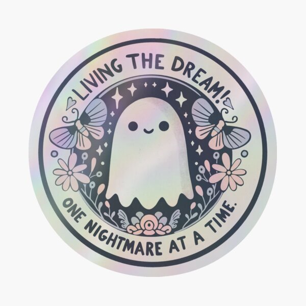 Item preview, Living the dream - cute ghost designed and sold by Itouchedabee.