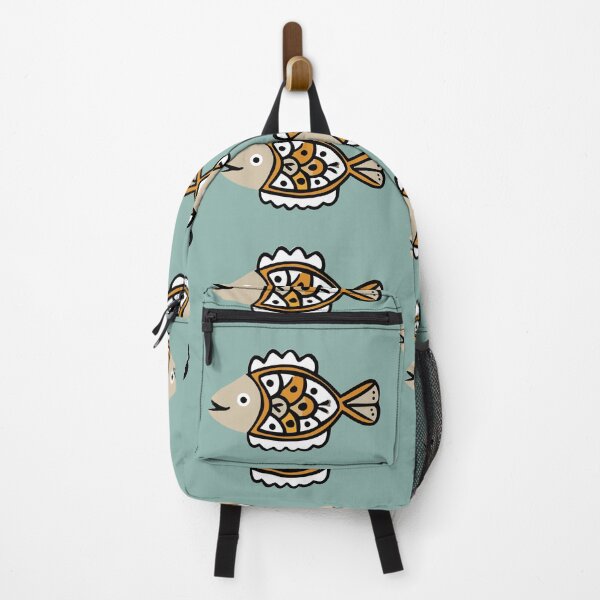 Item preview, Primitive Folk Art Fish Illustration designed and sold by WIKKI-White.