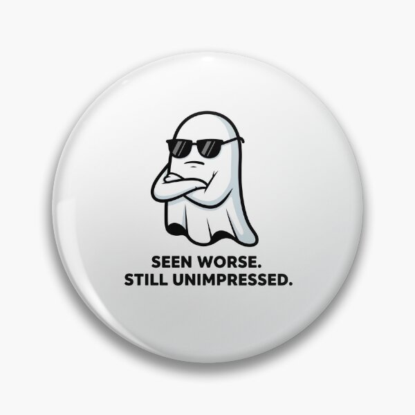 Item preview, Ghost of Meh – Bored Minimalist Ghost With Sarcastic Attitude designed and sold by MegzDesign.