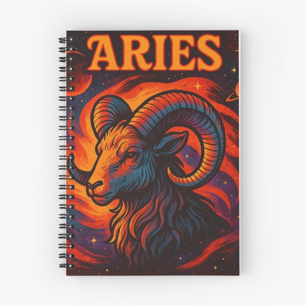 Item preview, Fiery Aries Cosmic Zodiac Sticker designed and sold by Mo & Ko Design.