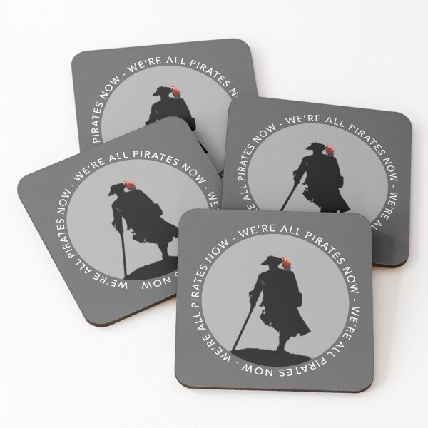 Item preview, We're All Pirates Now !  -  white lettering designed and sold by WanderingAtom.
