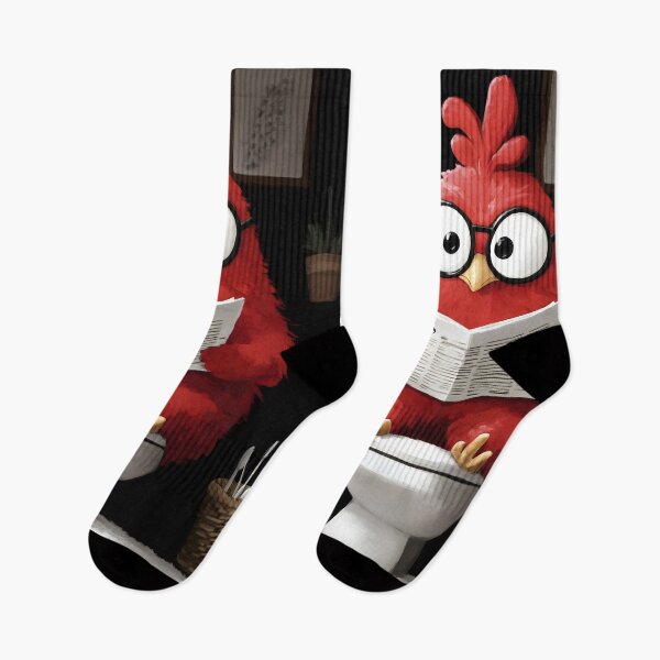 Item preview, Animal Feisty Turkey Balances Humor Reading Newspaper Toilet Scene designed and sold by earlobejerk.