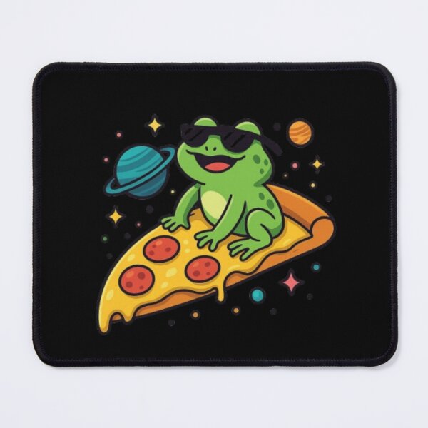 Item preview, Frog on a Pizza Rocket – Cosmic Vibes Only designed and sold by Pawtastic Vibes.
