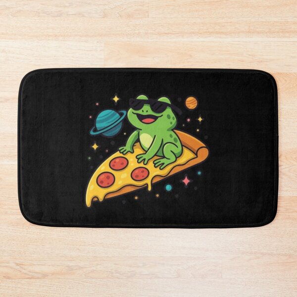 Item preview, Frog on a Pizza Rocket – Cosmic Vibes Only designed and sold by Pawtastic Vibes.