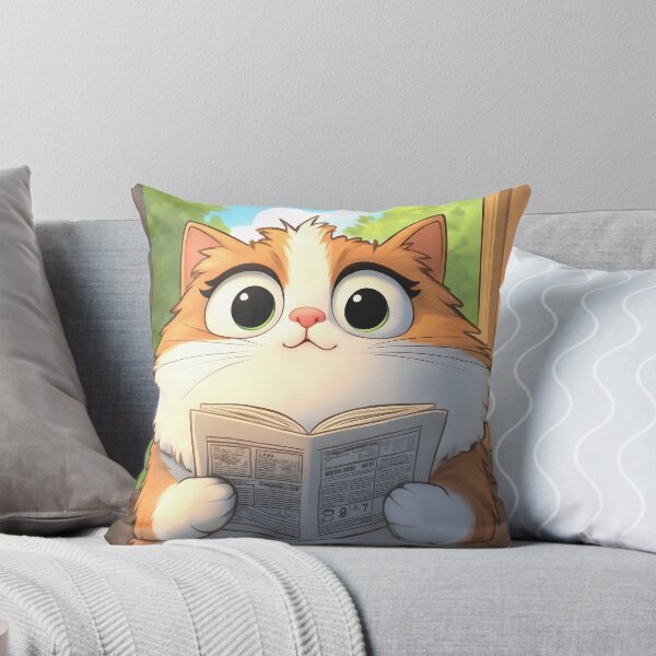 Item preview, Animal Adorable Turkish Van Cat Reads Newspaper Toilet Moment designed and sold by earlobejerk.