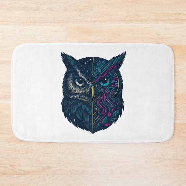 Item preview, Cyber Owl: Futuristic Tech and Nature Hybrid Design designed and sold by Shoot-The-Moon.