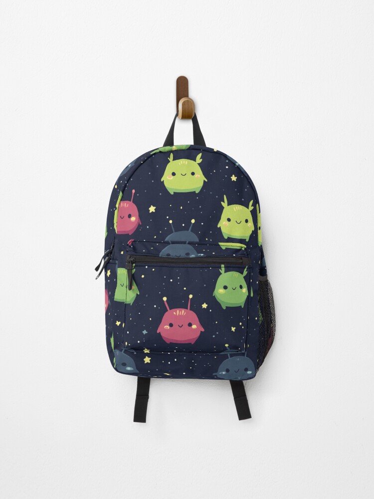 Thumbnail 1 of 3, Backpack, Whimsical Alien Pattern designed and sold by bapupa.