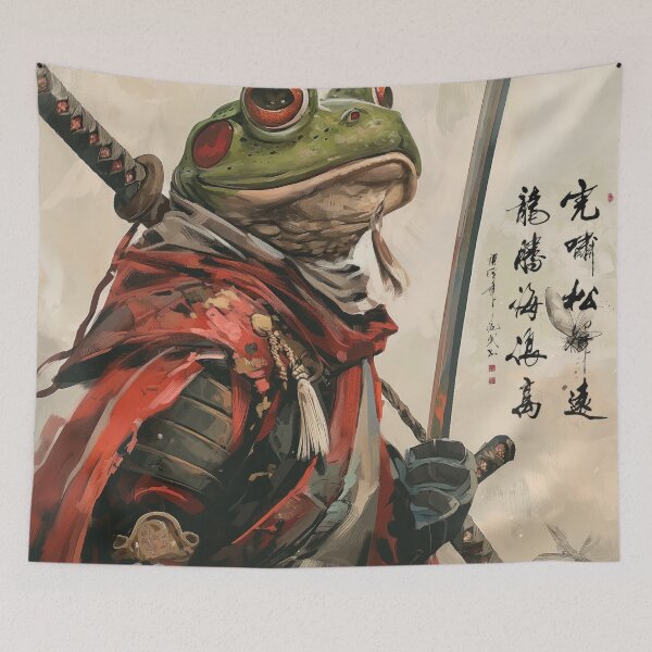 Item preview, Samurai Frog - Japanese Traditional/Modern Art | Wall Art | Modern Decoration | Ukiyo-e Art designed and sold by alfmar.