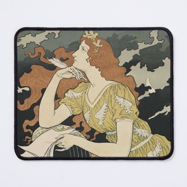 Item preview, Art Nouveau Girl Writing designed and sold by LoveVintageToo.