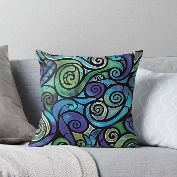 Item preview, New Zealand Māori Paua Pattern Koru Design 444 designed and sold by GrinGalore.