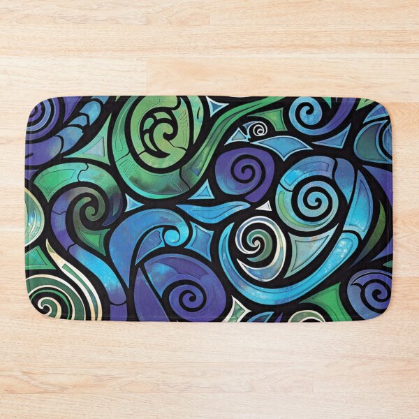 Item preview, New Zealand Māori Paua Pattern Koru Design 444 designed and sold by GrinGalore.
