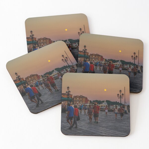 Item preview, Sunset and full moon on Riva degli Schiavoni, Venice designed and sold by Steven Weeks.
