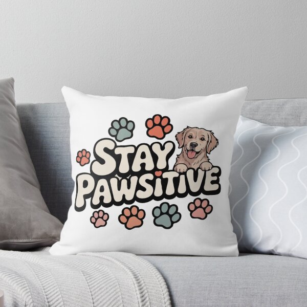 Artikelvorschau, Bleiben Sie Pawsitive Golden Retriever entworfen und verkauft von The Real Life Symphony.