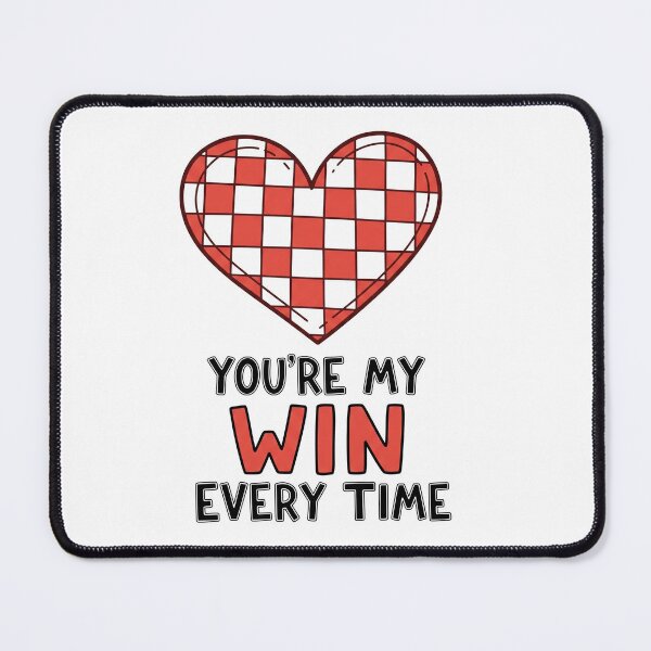 Item preview, You're My Win Every Time Checkered Heart designed and sold by Owcomm.